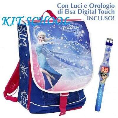 Zaino Scuola Frozen con luci ed Orologio